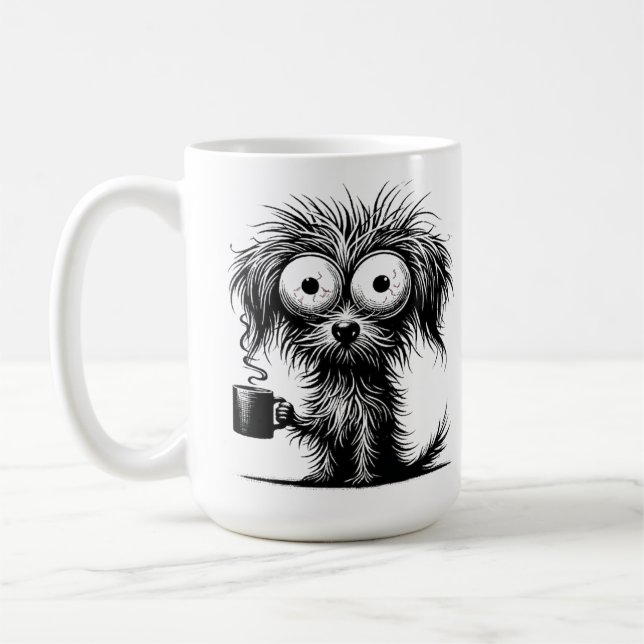 Café Perro taza de café 15 oz (Izquierda)