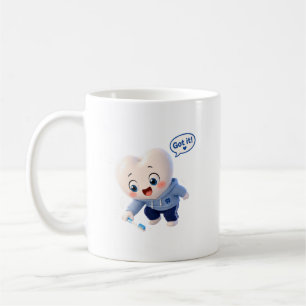Café Personaje de diente lindo "¡Lo tengo!" Taza para h