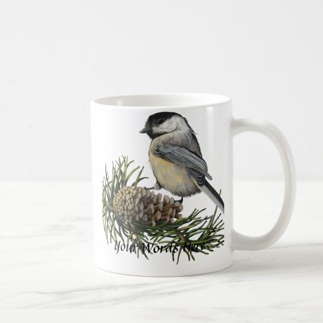 Café Personalizable de la taza del Chickadee (Derecha)