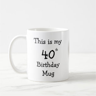 Café Personalizado Esta es mi 40.ª taza de cumpleaños