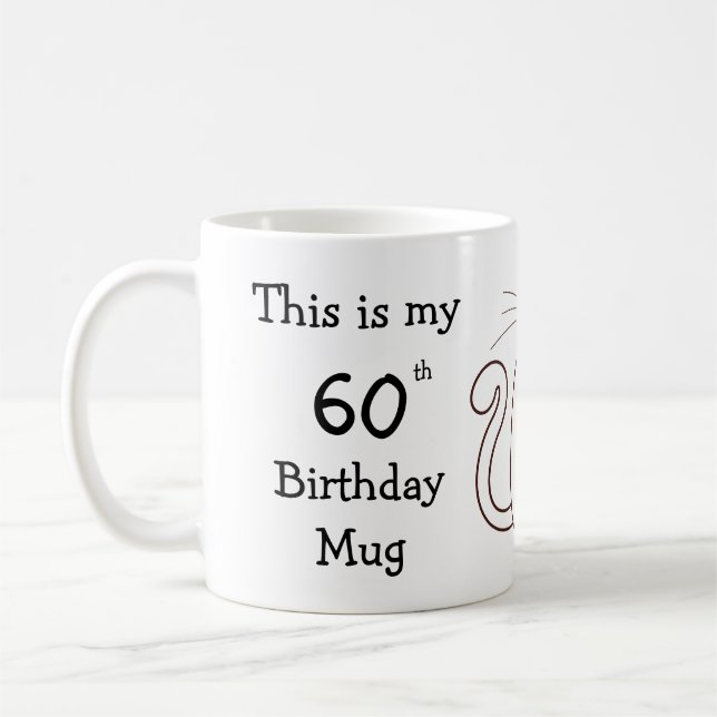 Café Personalizado Esta es mi 60.ª taza de cumpleaños (Izquierda)