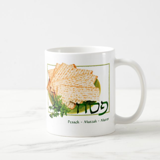 Café "Pesach, Matzah, taza del Passover de Maror" (Derecha)