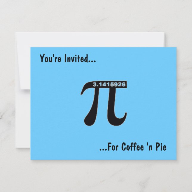 Café Pi Day e Invitación Pi ~ Personalizar (Anverso)