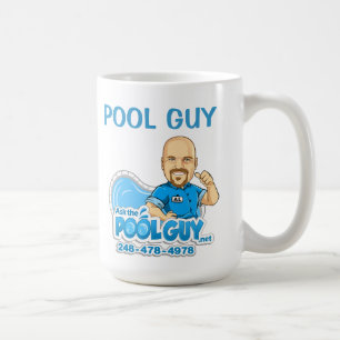 Café Pida la taza del individuo de la piscina