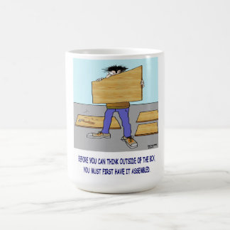 Café PIENSE FUERA de la taza de la CAJA