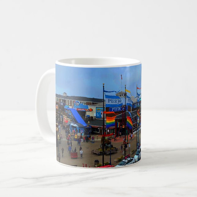 Café Pier de San Francisco 39 Orgullo #1 taza (Anverso izquierdo)