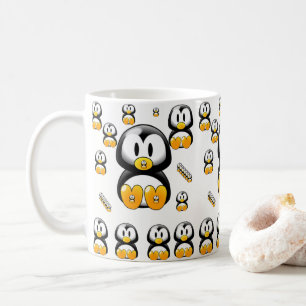 Café pingüinos de taza