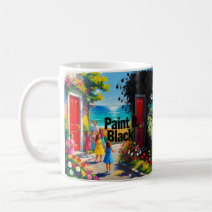 Café Pintalo de Negro — Taza de Donde el Color se Encue