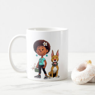 Café Pittie como una taza de flores