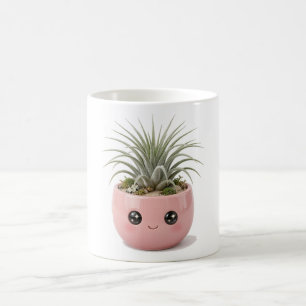 Café Planta de aire Kawaii Taza de planta de interior