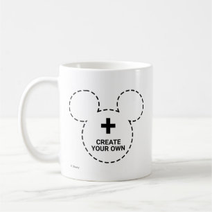 Café Plantilla de taza con icono de Mickey Mouse