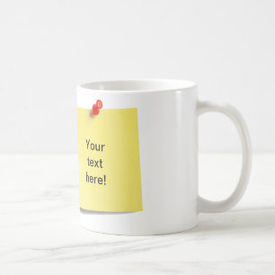 Café ¡Plantilla pegajosa de la taza de la nota - añad