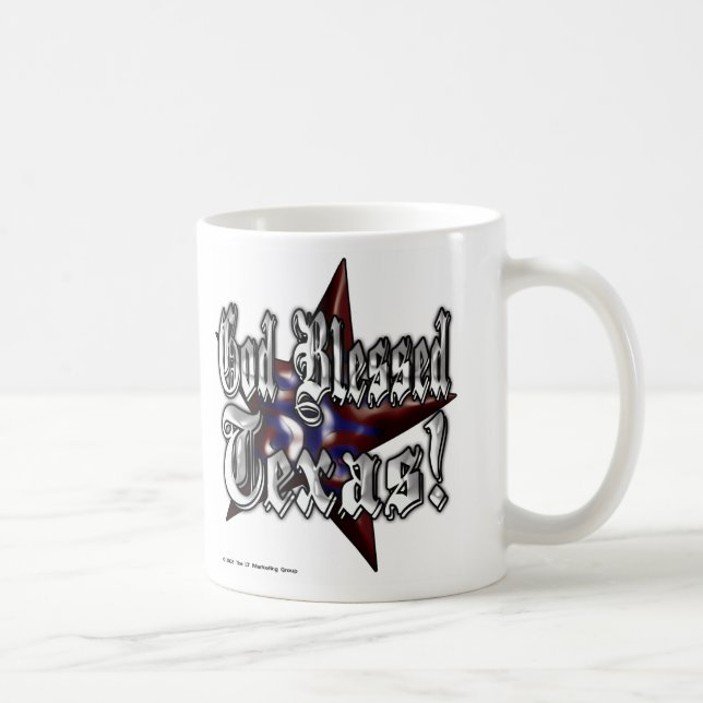 Café Poca taza de Tejas "Tejas bendecido dios" (Derecha)