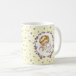Café Poco ángel con la taza del regalo de Lamb.Easter