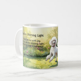 Café Poema de Haiku - Poodle en taza de luz matutina