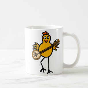 Café Pollo de los BN que juega la taza del banjo