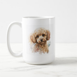 Café Poodle de juguete en una taza