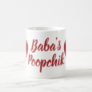 Café Poopchik del bizcocho borracho y taza ucraniana de