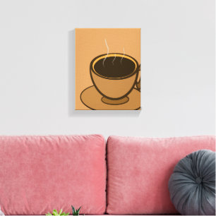 ¡Café, por favor! Impresión de lienzo estirado ver