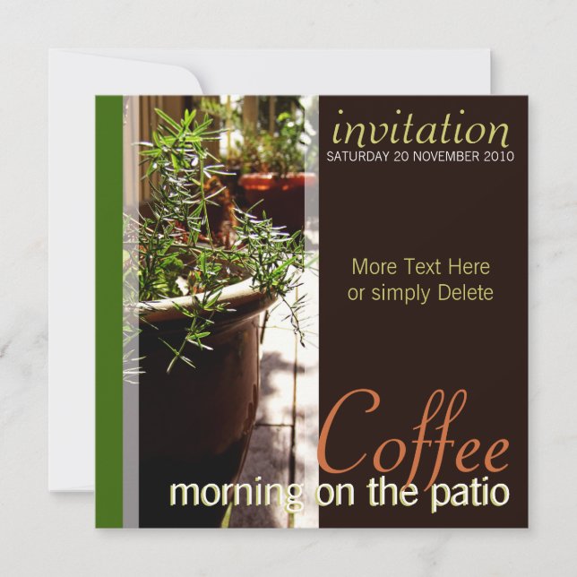 Café por la invitación al patio (Anverso)
