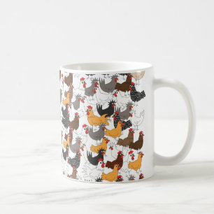 Café Porciones y porciones de pollos - taza