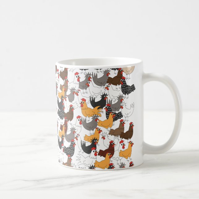 Café Porciones y porciones de pollos - taza (Derecha)