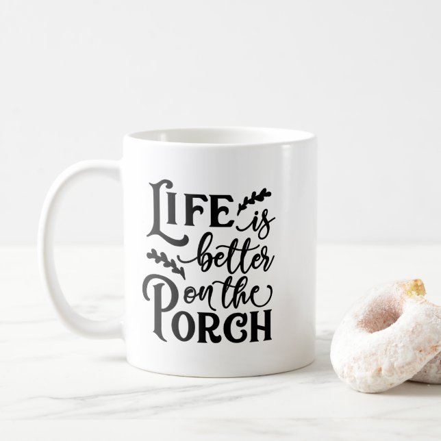 Café Pórtico, taza de café, de cerámica, regalo para (Con donut)