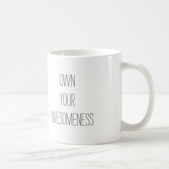 Café Poseer su taza del positivo de Awesomeness- (Derecha)