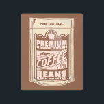 Café poster de café premium frijol café Barista<br><div class="desc">Este diseño es un paquete marrón de granos de café molido premium. La etiqueta dice que es un oscuro asado de café. Un diseño para todo aquel que ame los cafés, que es un barista o que simplemente ama el café, parte de mi colección de posters estilo publicidad de comida...</div>