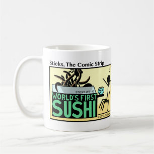 Café Primera taza del sushi del mundo divertido de