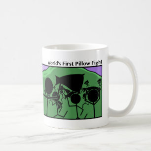 Café Primera taza divertida de Stickman de la lucha de