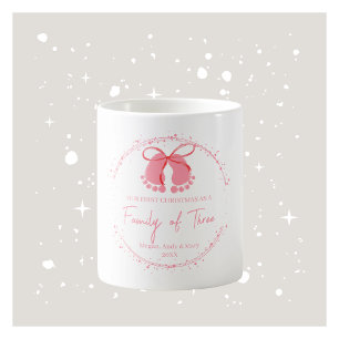 Café Primera taza familiar de Navidad - Rosa