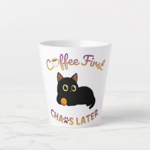 Café primero, caos después Taza de Latte