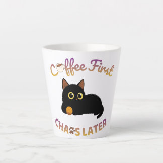 Café primero, caos después Taza de Latte