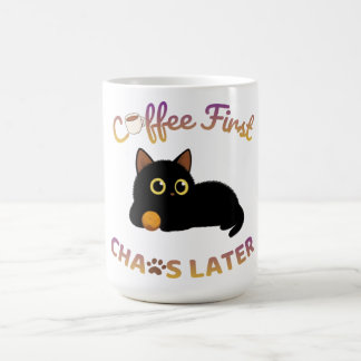 Café primero, caos después Taza de Latte
