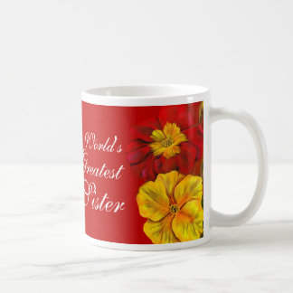 Café Primula arte floral La mejor hermana de la taza ro