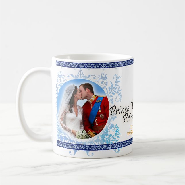 Café Príncipe Guillermo y taza real de la boda de Kate (Izquierda)