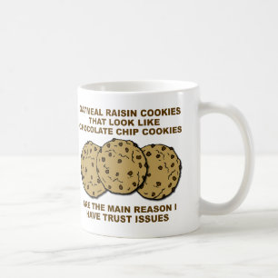 Café Problemas de Confianza con Galletas Taza Divertida