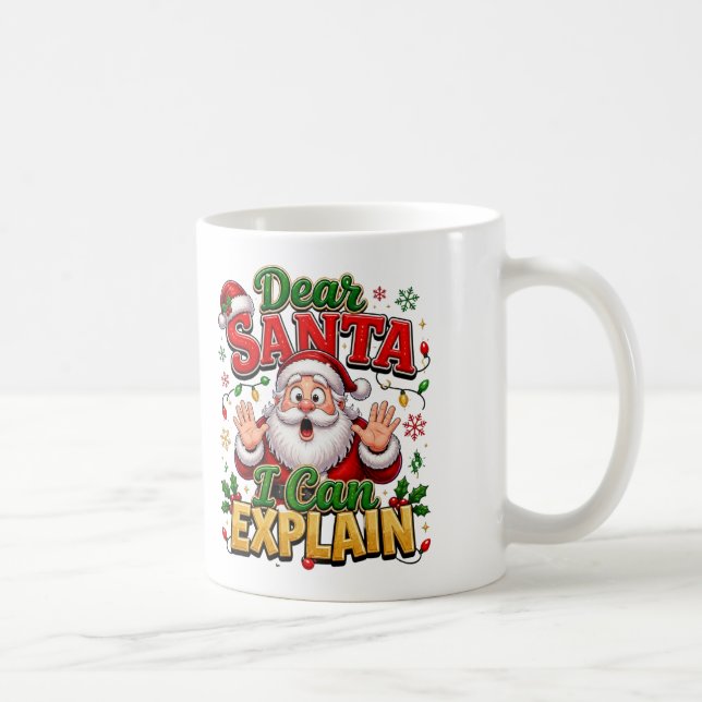 Café Querido Santa Puedo Explicar Taza Divertida de Nav (Derecha)