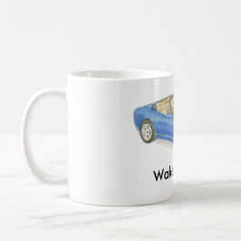 Café Quimeras de TVR, taza azul del coche