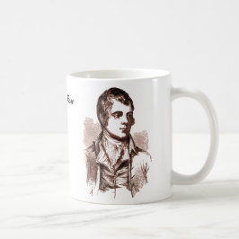 Café Rabbie Burns, como una taza roja roja de rosa