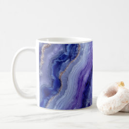 Café Radiante tanzanita frente a la taza de cristal