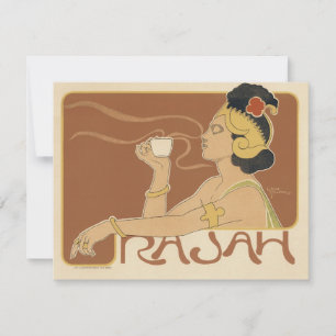 Café Rajah Art Nouveau Vintage, Dama con Café