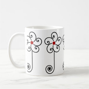 Café Ramilletes todo alrededor de la taza