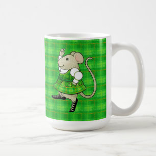 Café RATÓN DE JIGA IRLANDESA Taza Alta Blanca