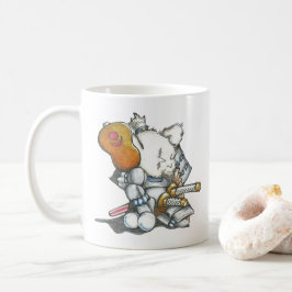 Café Ratón del samurai en taza de la armadura