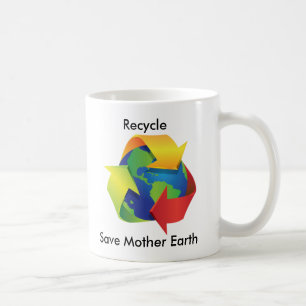 Café Recicle la taza de la madre tierra de la reserva
