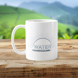 Café Recordatorio de Agua Buen Día Taza Azul