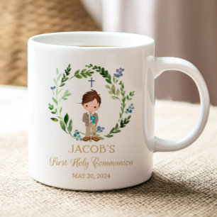 Café Recuerdo de la Primera Comunión del Niño Taza de C