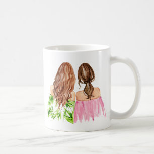 Café Redhead y Brunette de la taza del regalo de los
